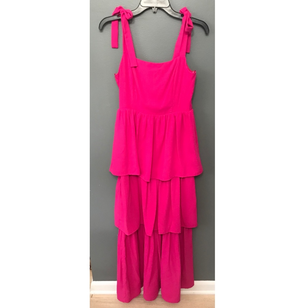 Hot pink maxi dress